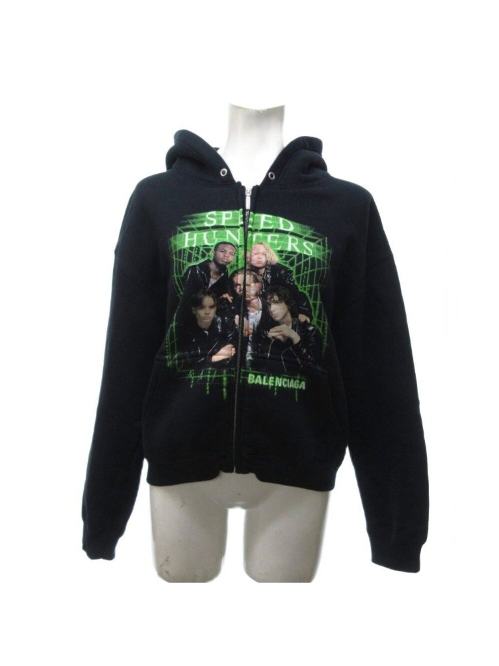 Balenciaga Speed Hunters Zip Up Hoodie Black